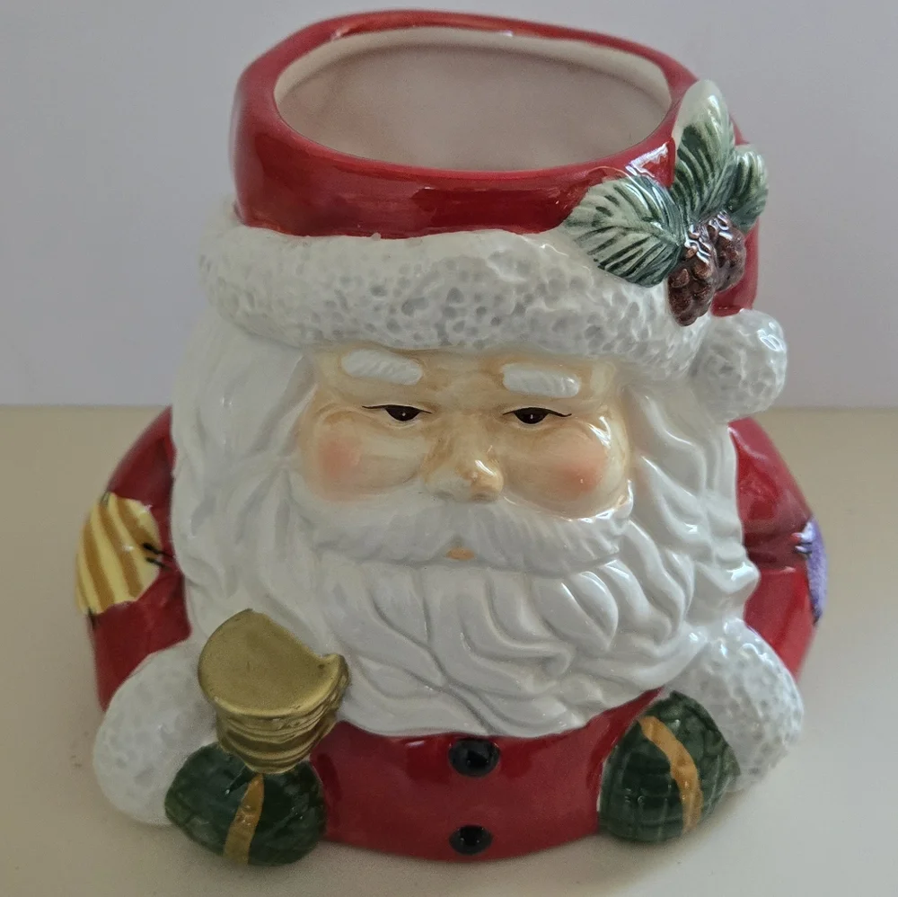 Ceramic Santa Candle